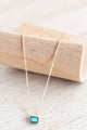 2 Tone Rectangle Stone Necklace