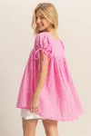 Perfect Eyelet Tunic Top in Pink (REG)