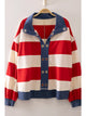 Contrast Collar Striped Top (REG)