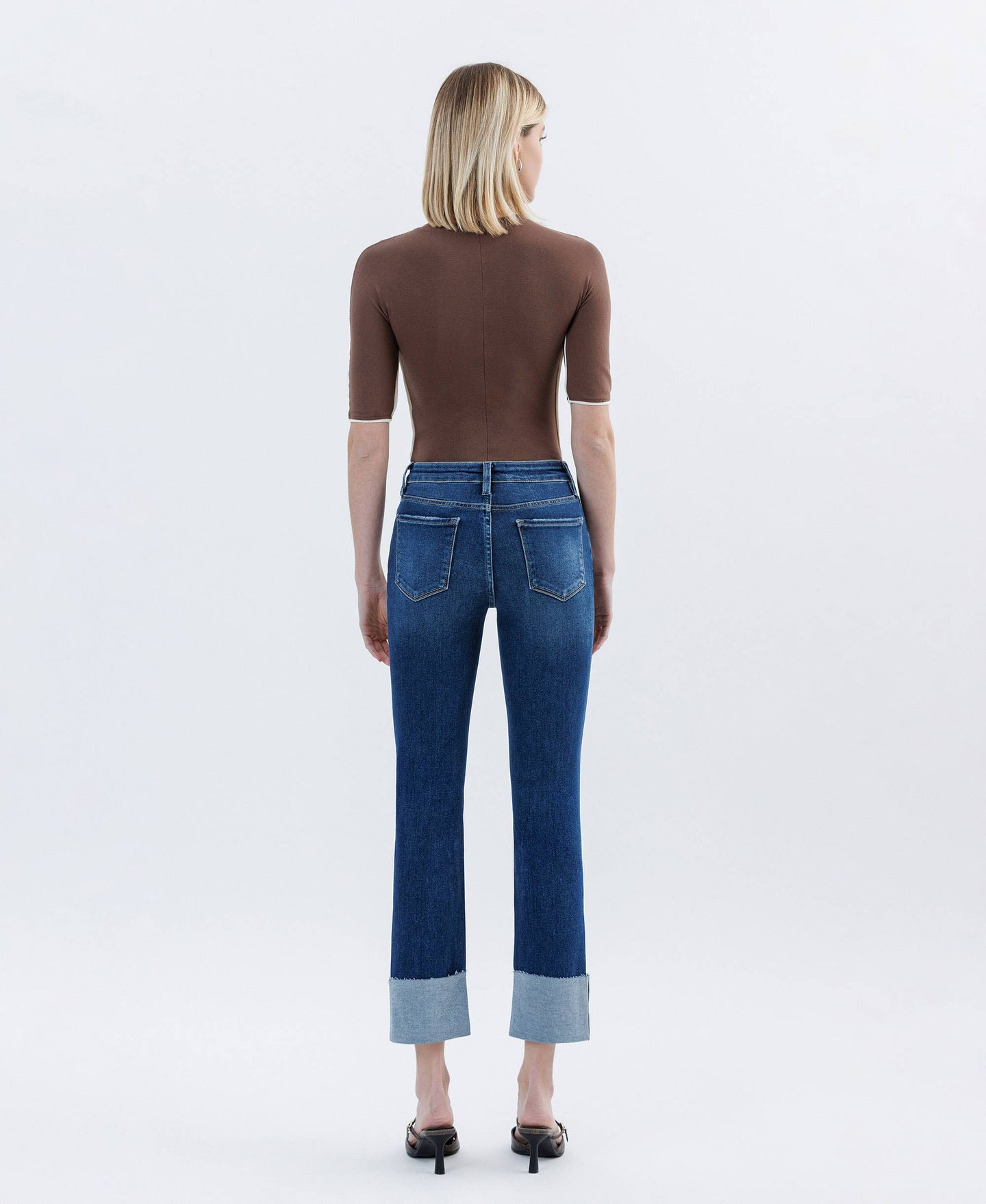 Lovervet High Rise Cuffed Straight Jeans LV1595 (REG)