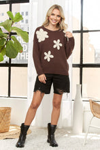 Flower Flourish Sweater in Coffee (REG)