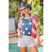 USA Star Patch Sweater Top (REG)