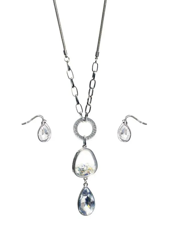 Blissful Teardrop Charm Necklace