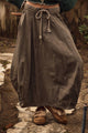 Washed Denim Balloon Skirt in Stone (REG)