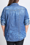 Washed Chambray Denim Top (PLUS)