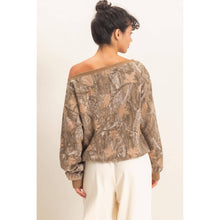 Tree Camo Off Shoulder Sweatshirt (REG)