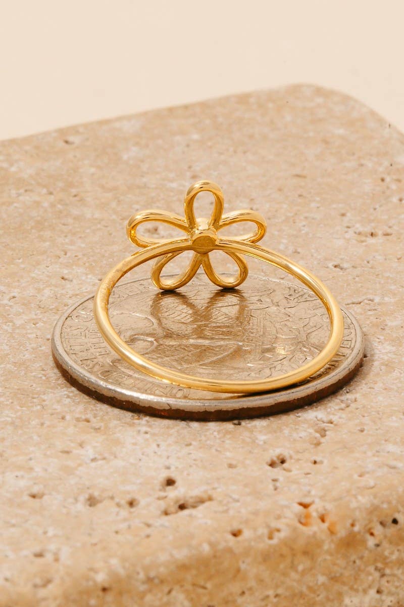 Dainty Wired Flower Ring