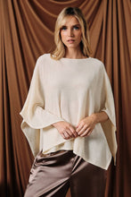 Loose Fit Layering Cape Sweater in Cream (REG)