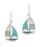 Charming Sea Glass Sailboat Earrings