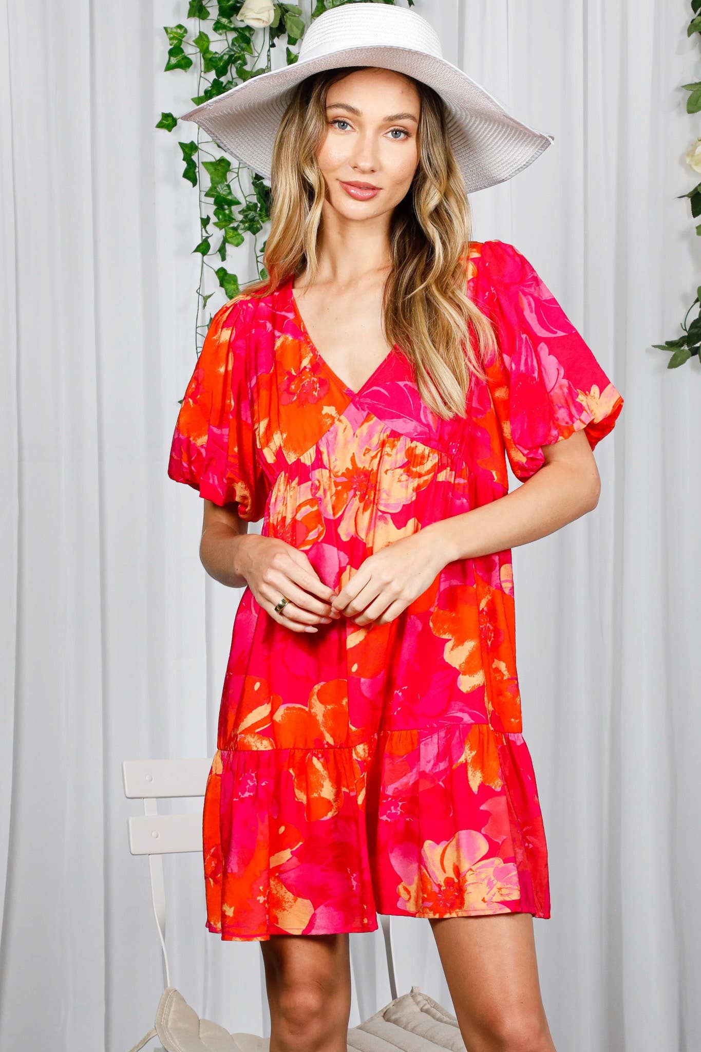 Summer Heat Floral Mini Dress (REG)