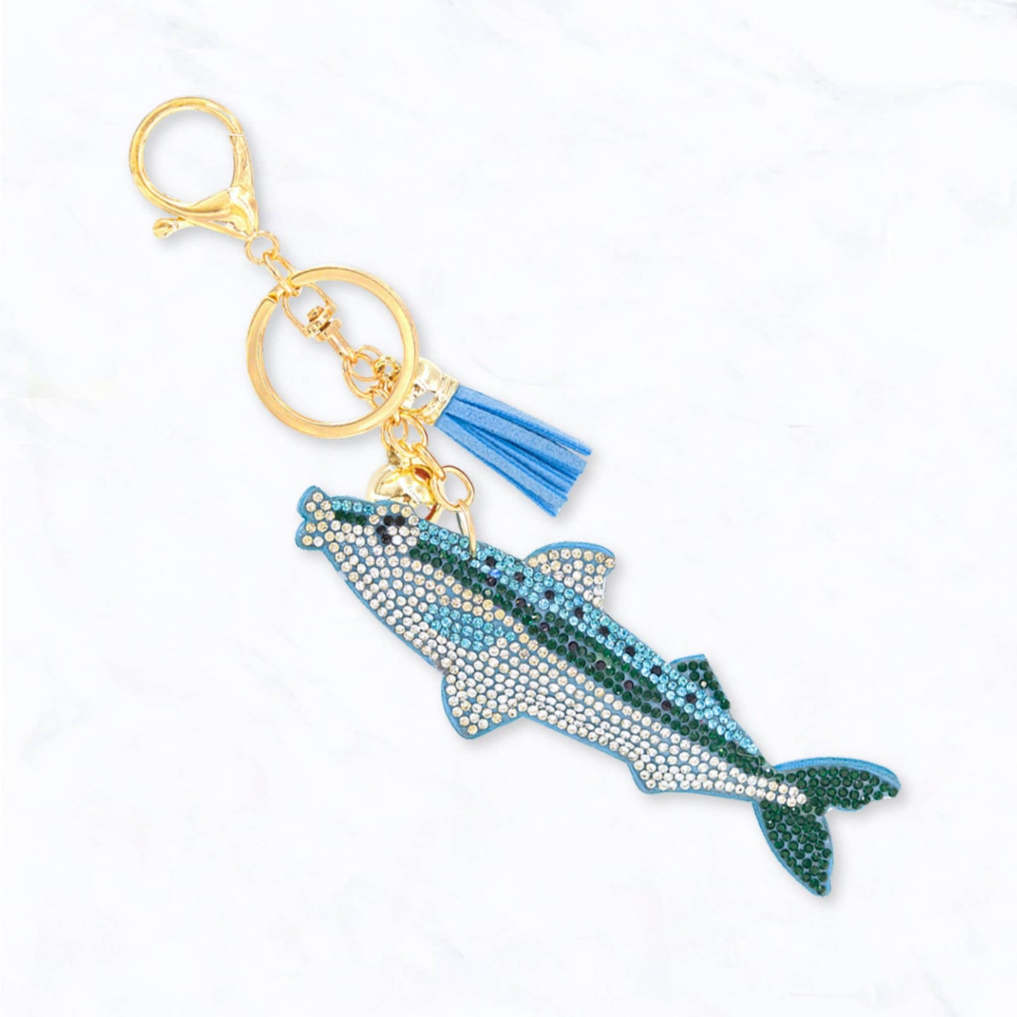 Sardine Fish Sparkle Keychain