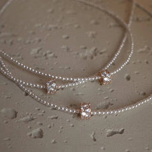 Encrusted Ring Pearl Necklace
