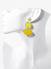 Enamel Lemon Drop Earrings