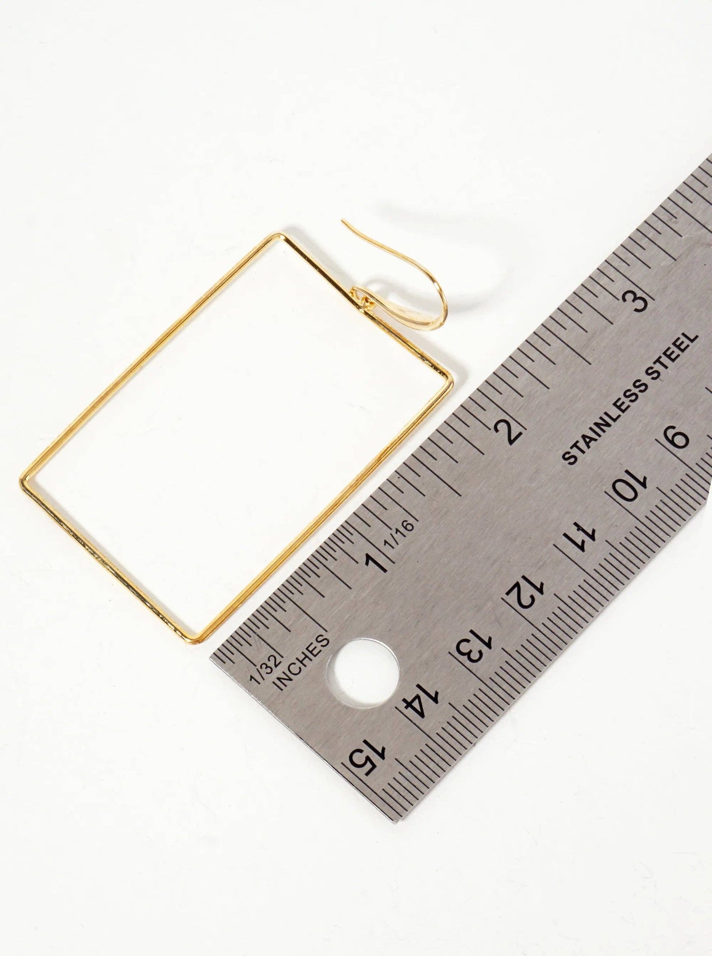 Delicate Rectangle Drop Earrings