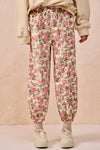 Pink Floral Corduroy Pants (REG)