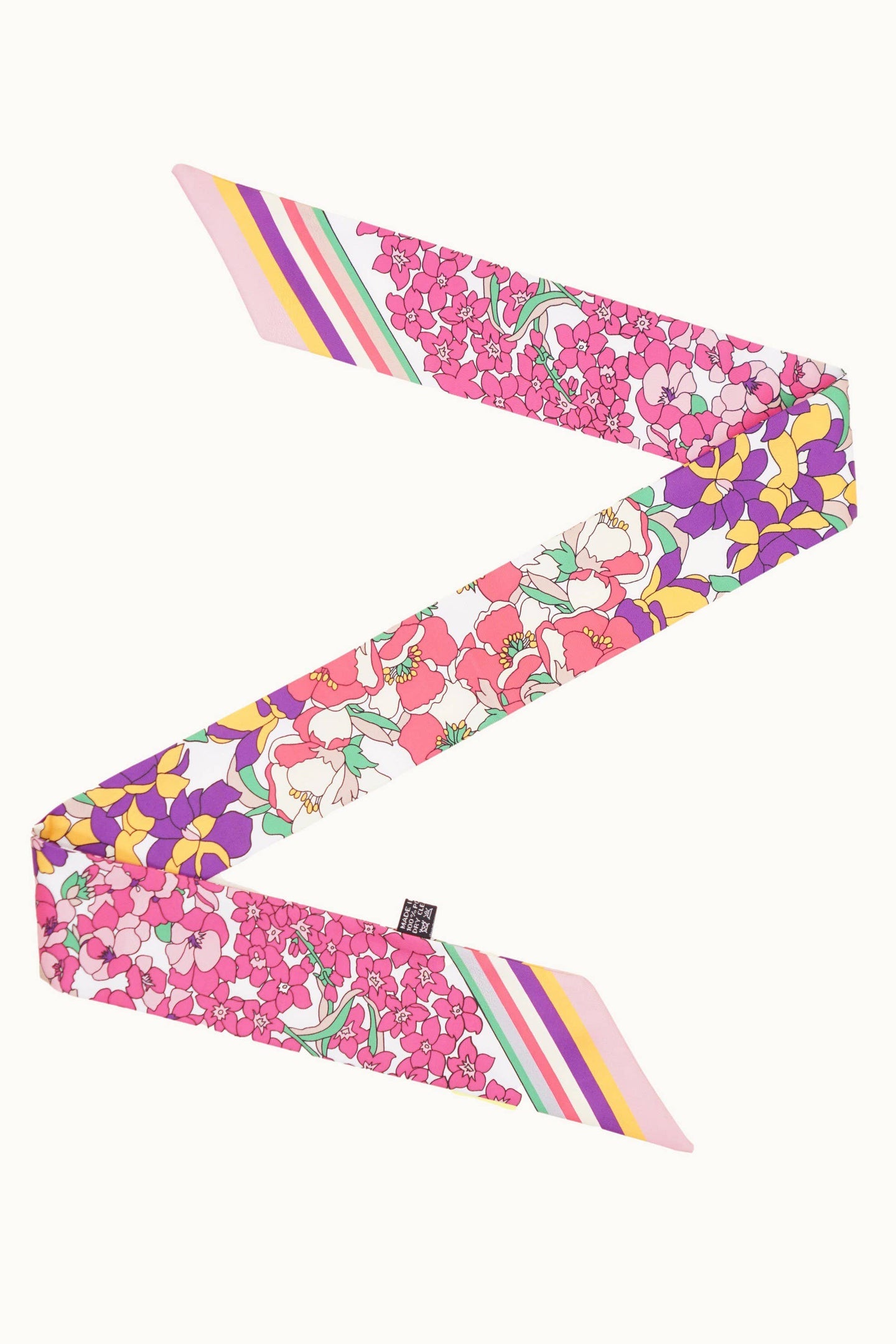 Pink Floral Twilly Scarf