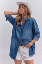 Frayed Chambray Denim Top (REG)