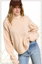 Pintuck Turtleneck Sweater in Coconut (REG)