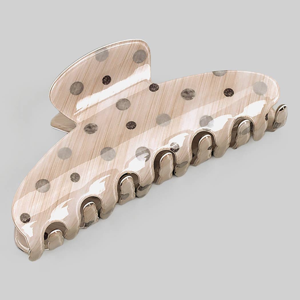 Glossy Polka Dot Claw Clip