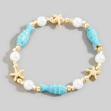 Fish, Pearl, And Starfish Bracelet