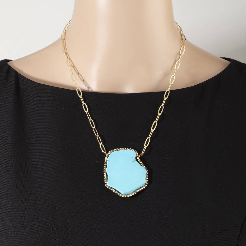 Turquoise Slab Necklace