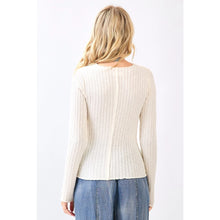 Lettuce Hem Top in Cream (REG)