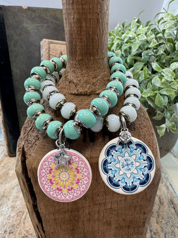 Mandala Bloom Charm Bracelet