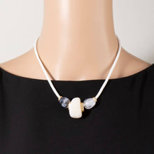 Resin and Metallic Cord Necklace