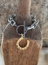 Mixed Metal Horseshoe Bracelet