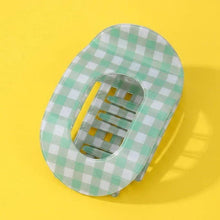 Lay Flat Gingham Claw Clip