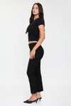 Hyperstretch Cropped Straight Pants in Dark Berry (REG)