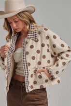 Polka Dot Oxford Twill Jacket in Oatmeal (REG)