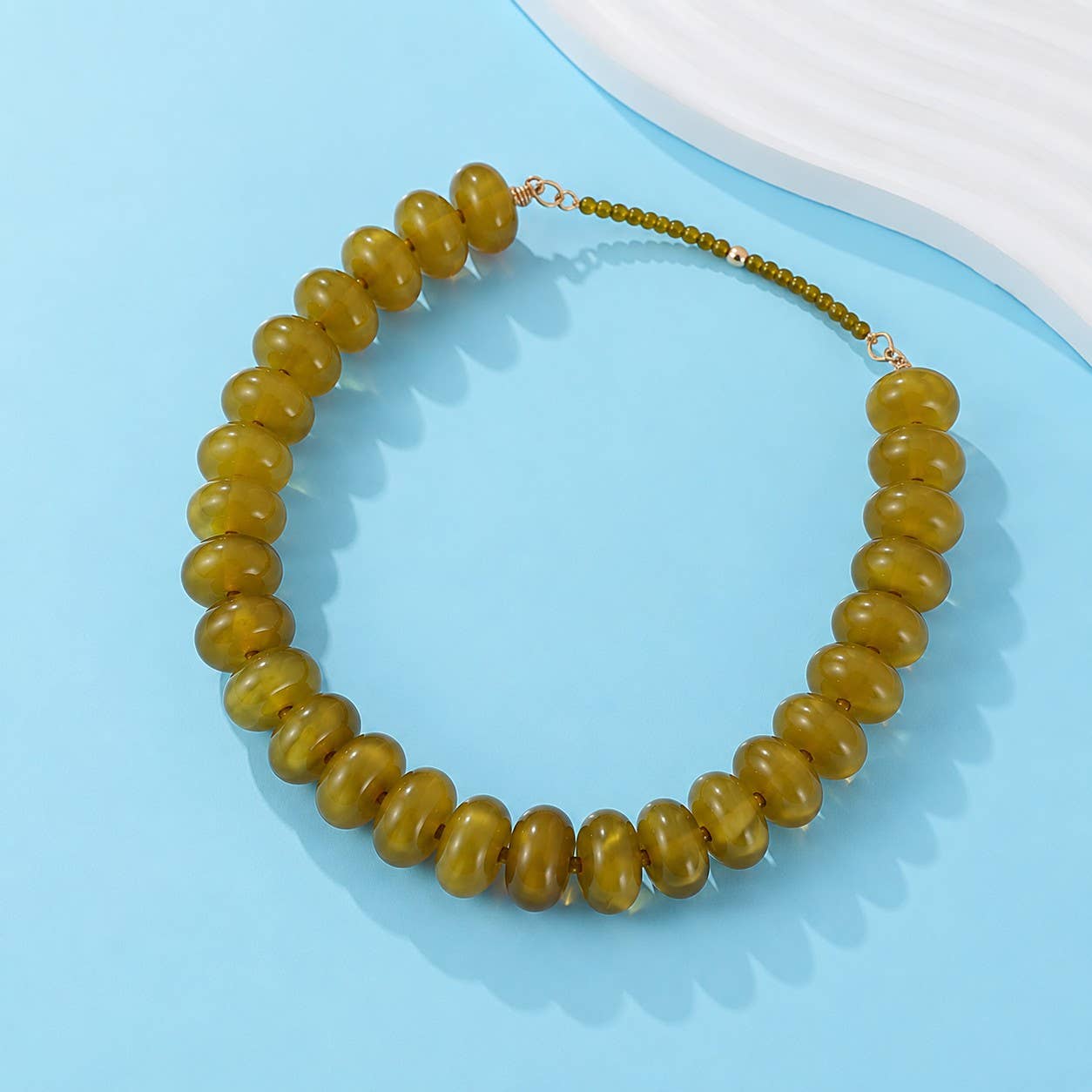 Chunky Swirl Beaded Statement Necklace