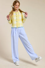 Plaid Cardigan w/ Heart Buttons in Lemon (REG)