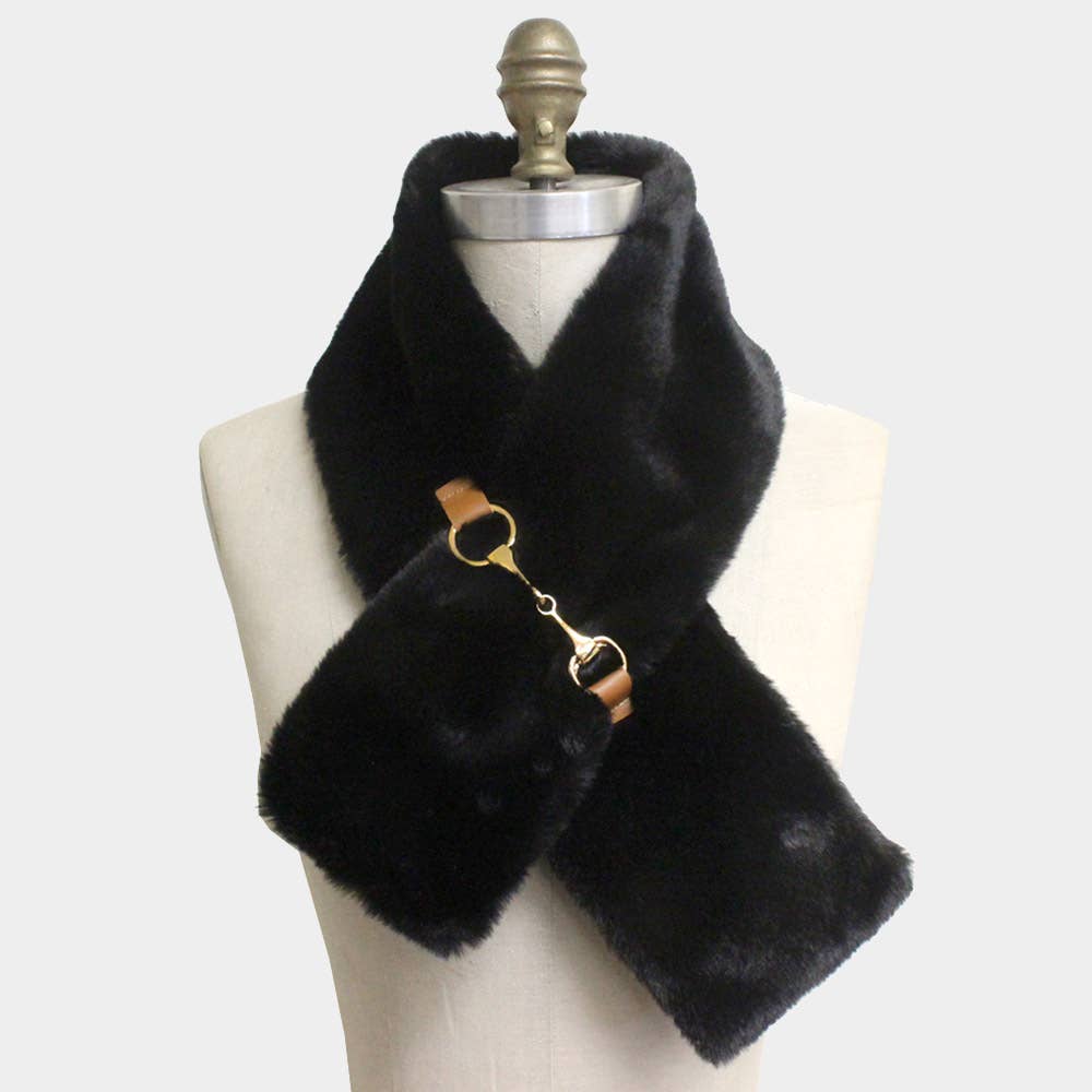 Faux Fur Pull Through Scarf
