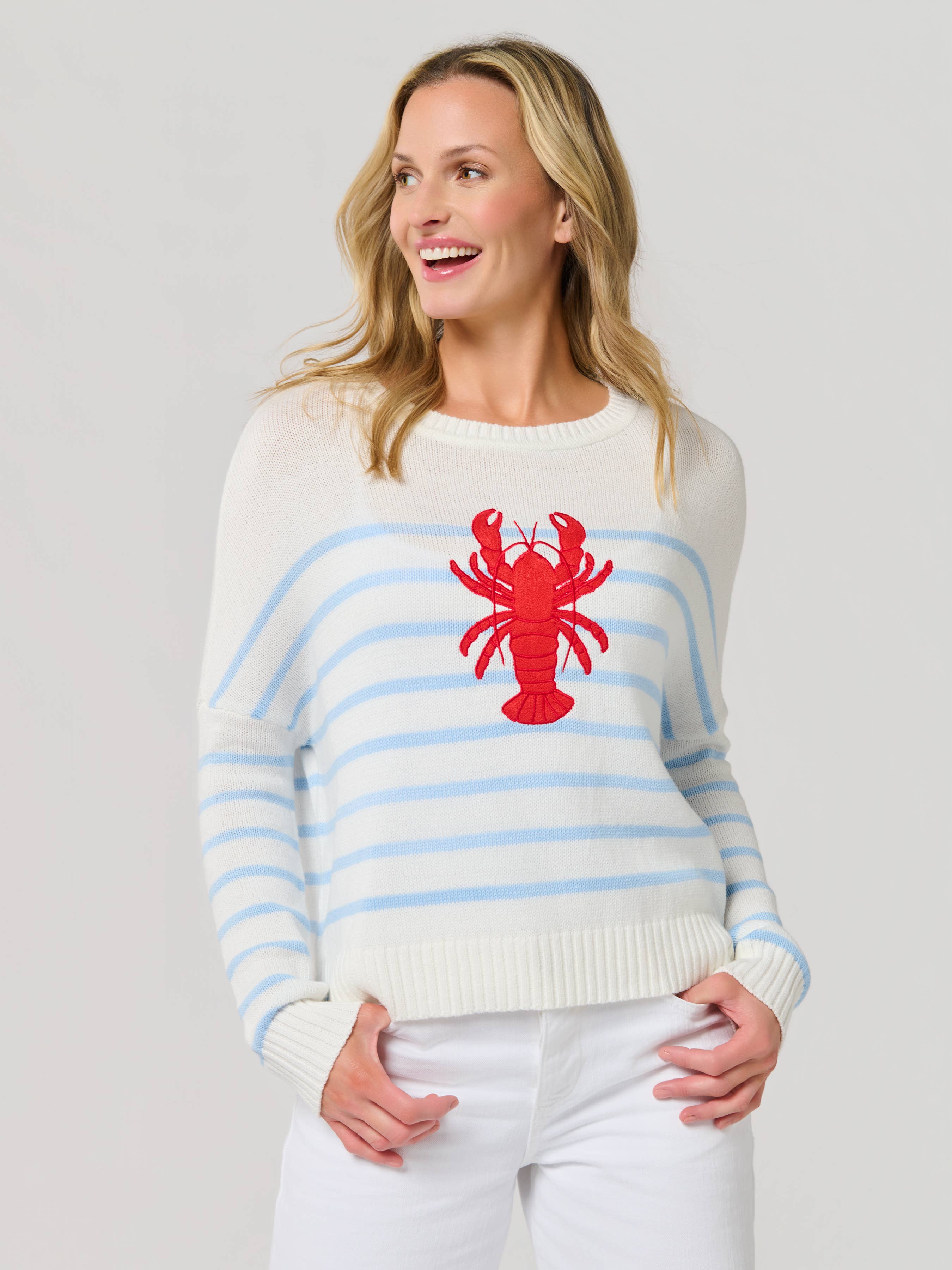 Coastal Striped Lobster Sweater (REG)