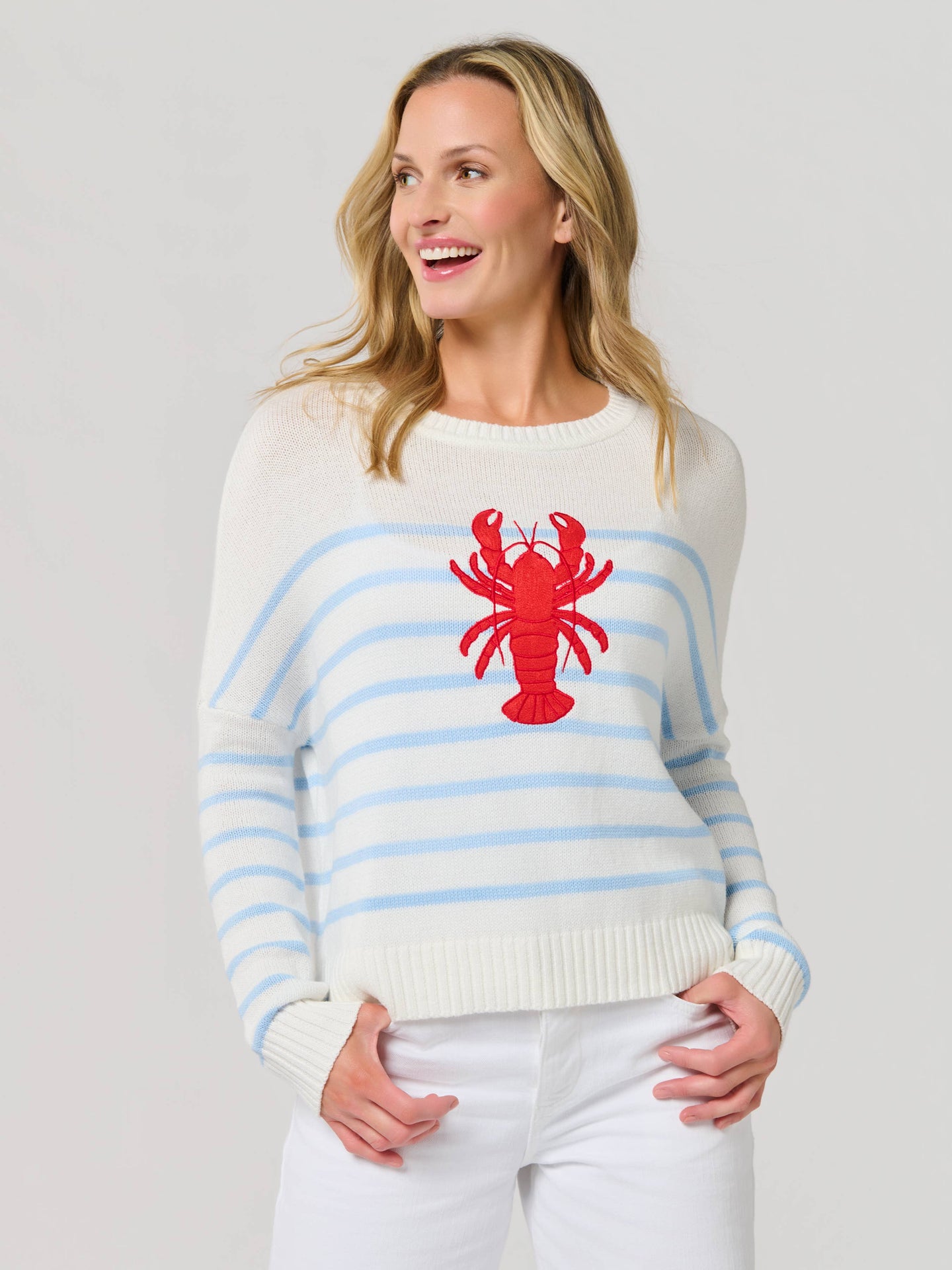 Coastal Striped Lobster Sweater (REG)