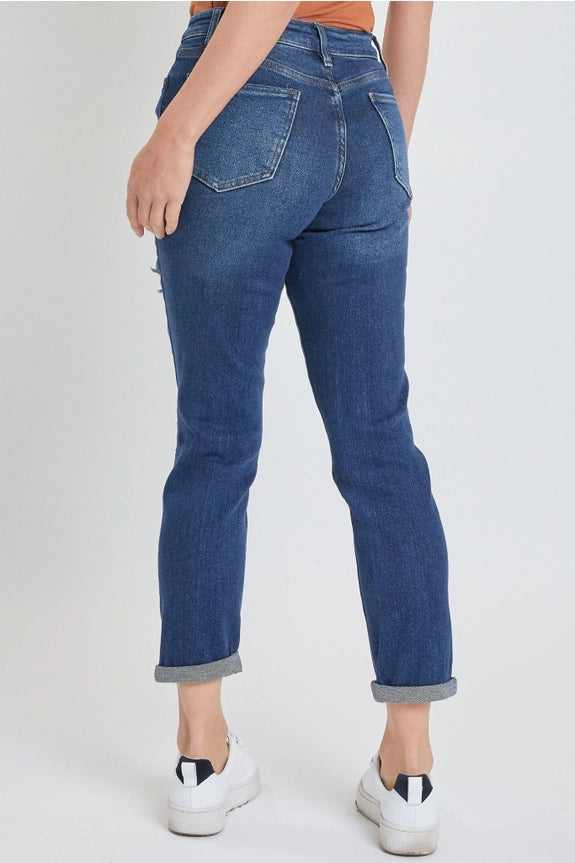 Royalty Stretch High Rise Straight Denim (WP89070)