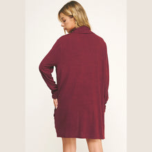 Soft Wrap Open Cardigan in Burgundy (REG)