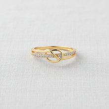 CZ Layered Knot Ring