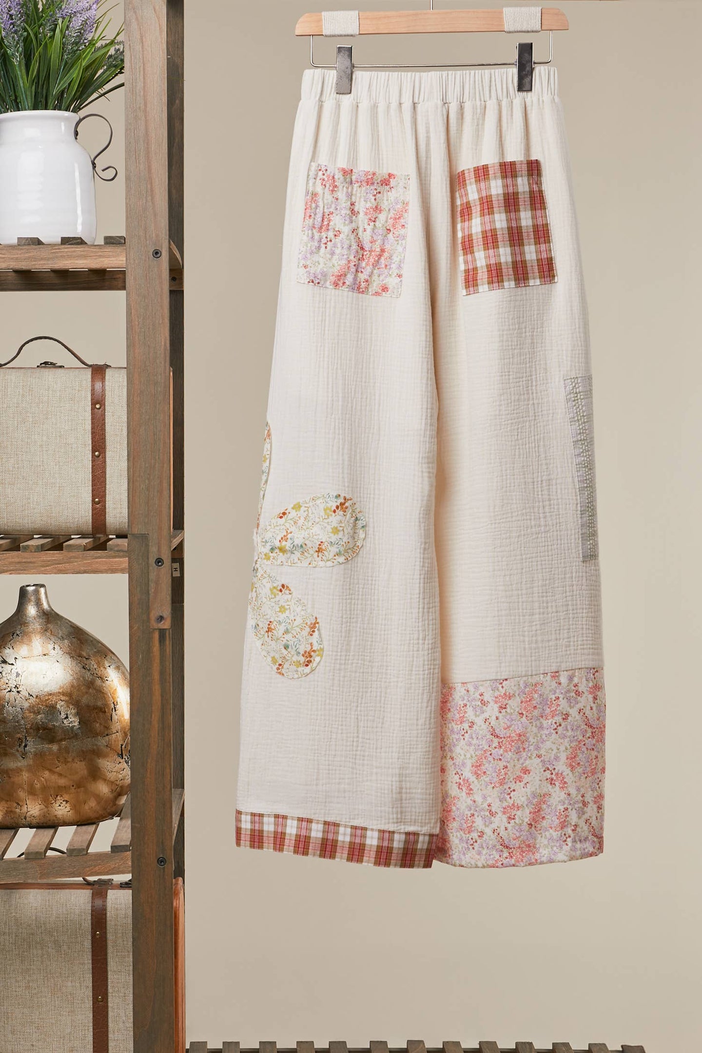 Cottage Patchwork Wide Leg Pants (REG)