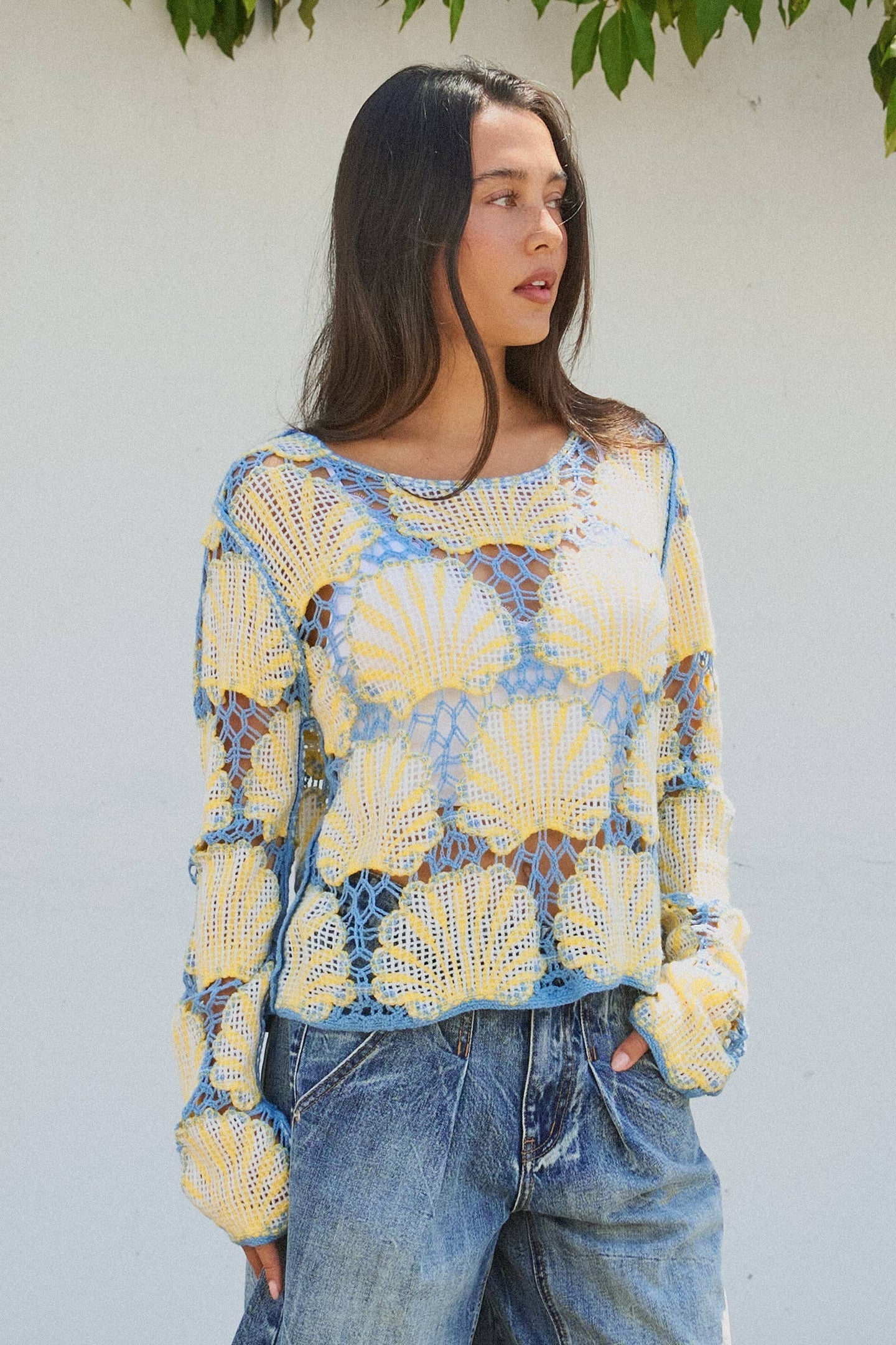Crochet Seashell Scallop Top (REG)