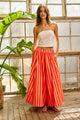 Orange Striped Gaucho Pants (REG)
