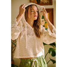 Crochet Lace Hoodie Top (REG)