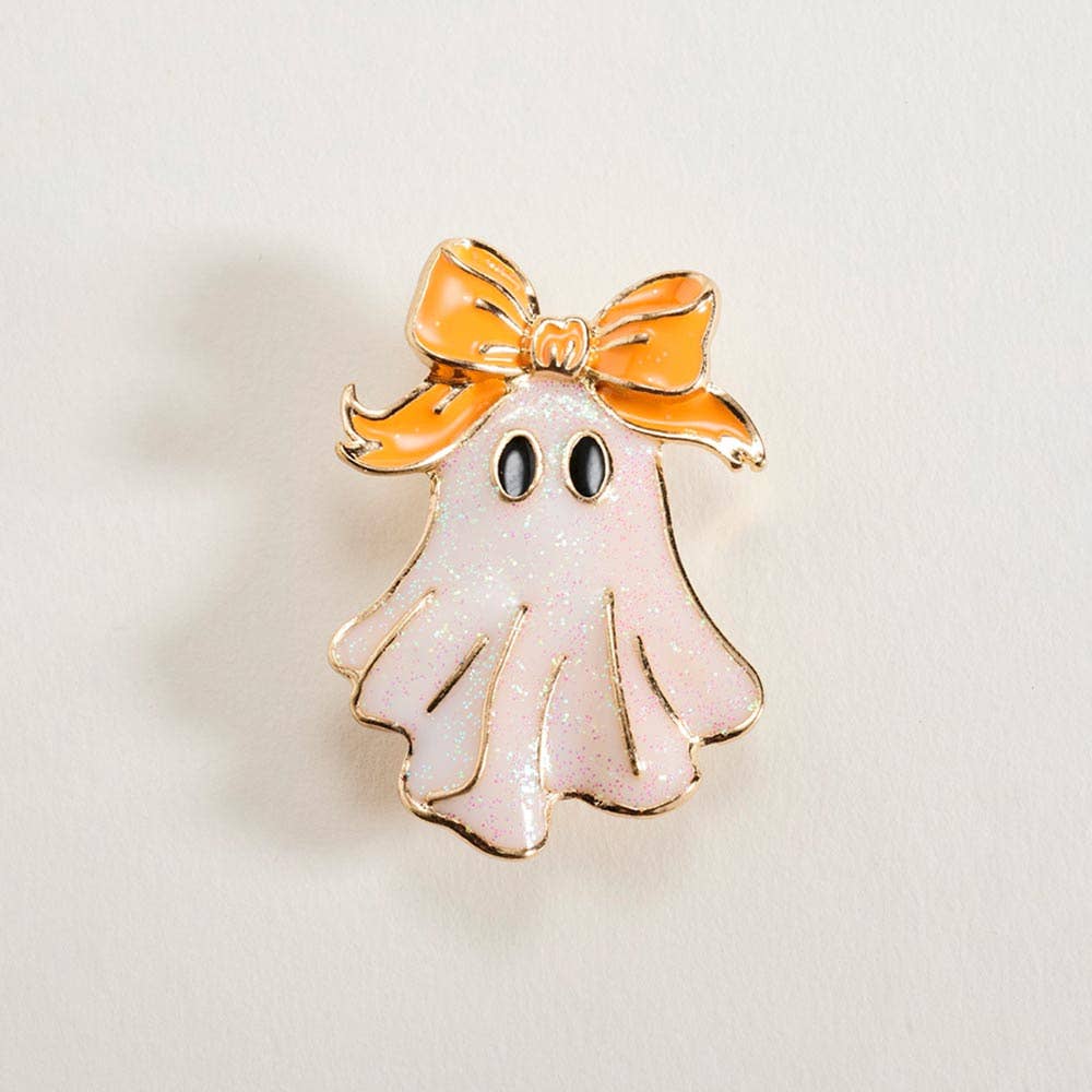 Girly Ghost Halloween Brooch