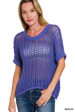 Fish Net Crochet Sweater Top in Marlin (REG/PLUS)