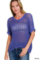 Fish Net Crochet Sweater Top in Marlin (REG/PLUS)