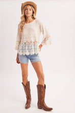 Boho Bell Peplum Crochet Top (REG)