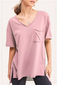 Breathable Front Pocket Top in Blush (REG)