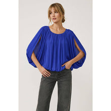 Grecian Drape Bubble Top in Blue (REG)